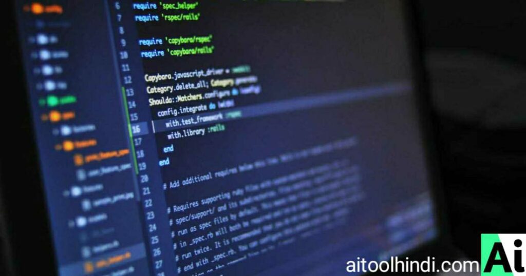 AI software code on a computer screen