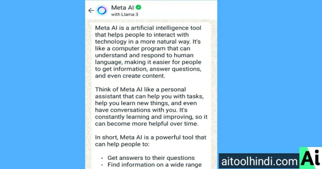 meta ai user interface 