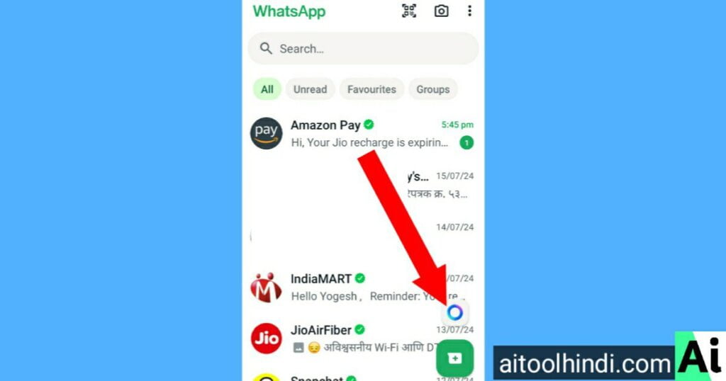 whatsapp meta ai user interface