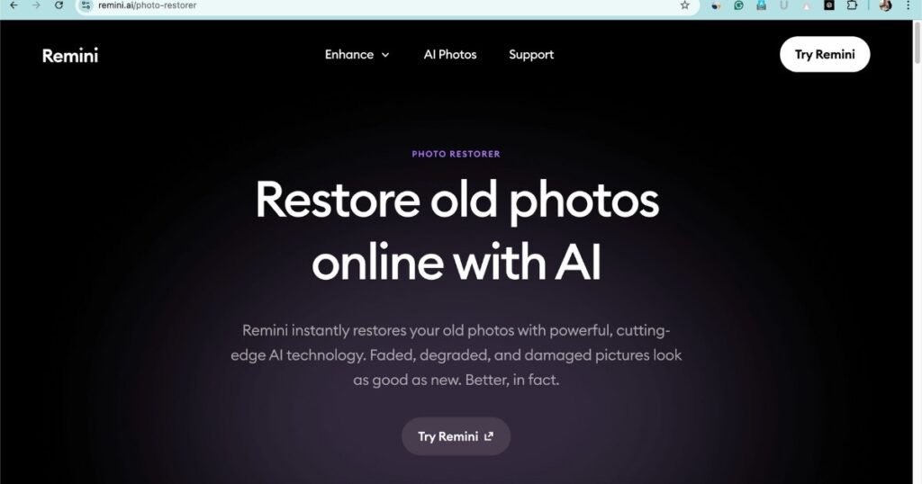 Restore old photos using Remini AI tool - Step-by-step guide