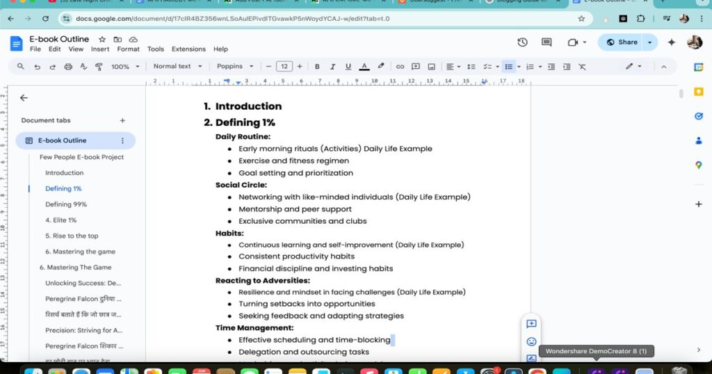 Step 3 - eBook structure and formatting layout
