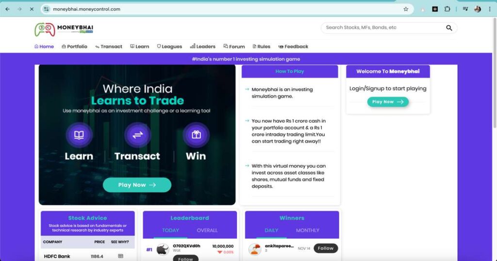 "Step 4 practice share market skills using virtual trading platforms like Moneybhai"