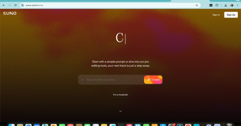 Suno.ai interface for creating Lo-Fi music using AI tools