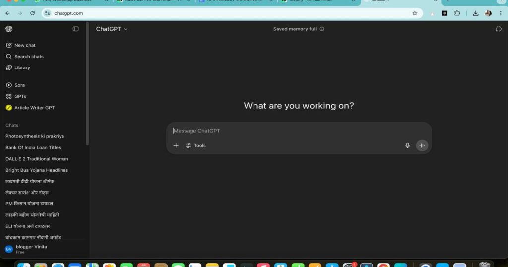 ChatGPT interface for generating AI-based history video scripts