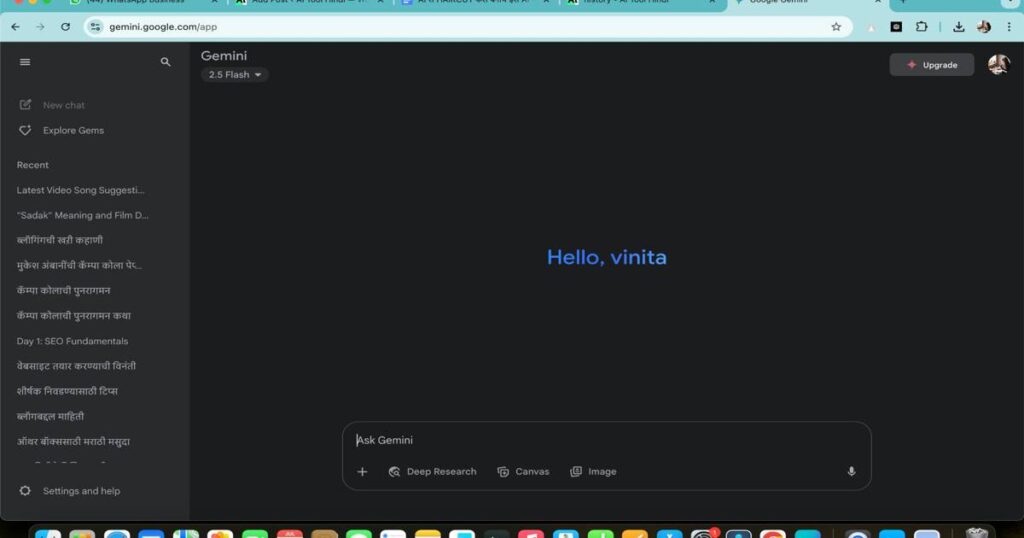 Google Gemini interface for generating AI-based scripts for history videos