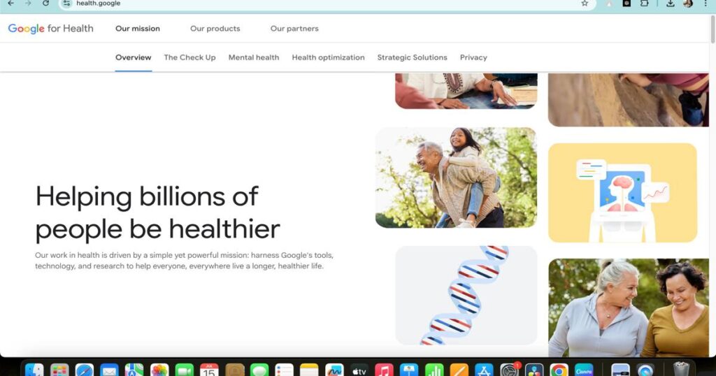 "Google Health platform helping billions through AI technology and digital healthcare solutions"