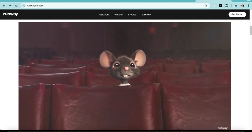 "Runway ML AI interface showcasing smart video editing capabilities"