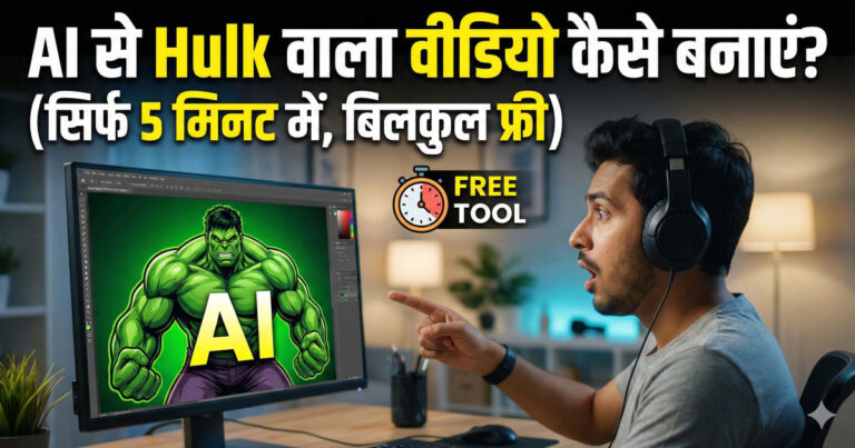 How to create AI Hulk style videos for free in 5 minutes Hindi guide