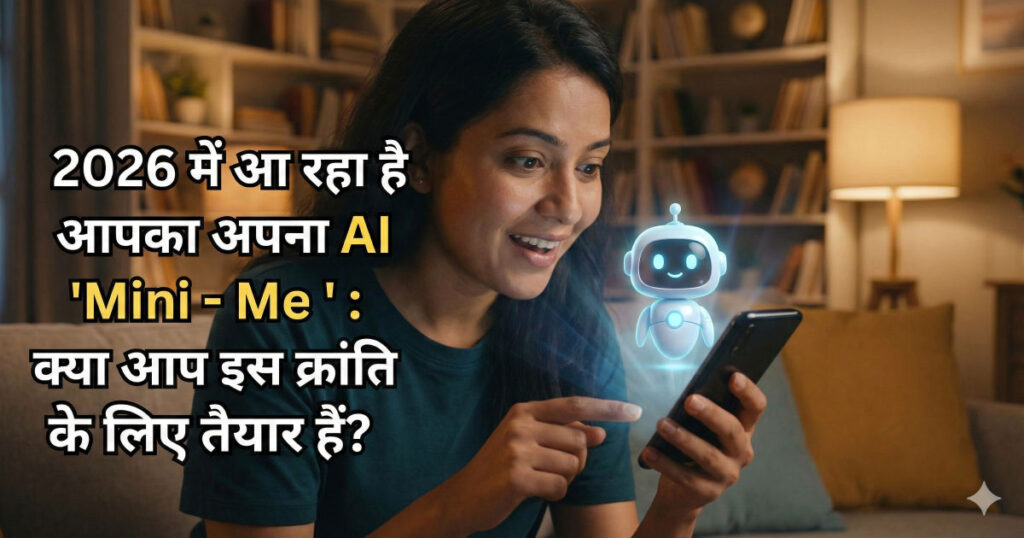 Future of AI Mini-Me personal assistant 2026 concept illustration