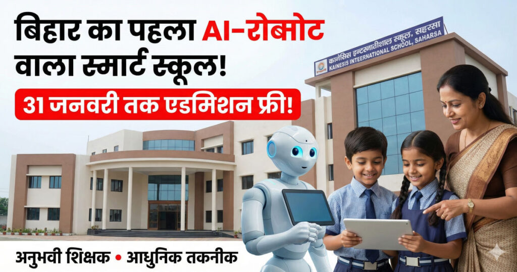 AI and robotics based future school classroom in Saharsa Bihar