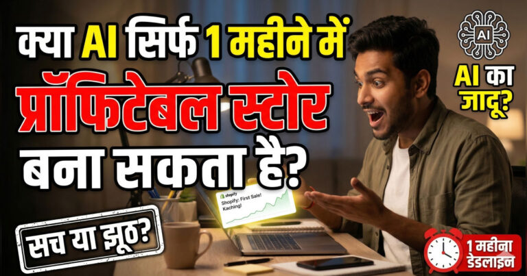 AI ecommerce business setup in 4 hours using Shopify and AI tools