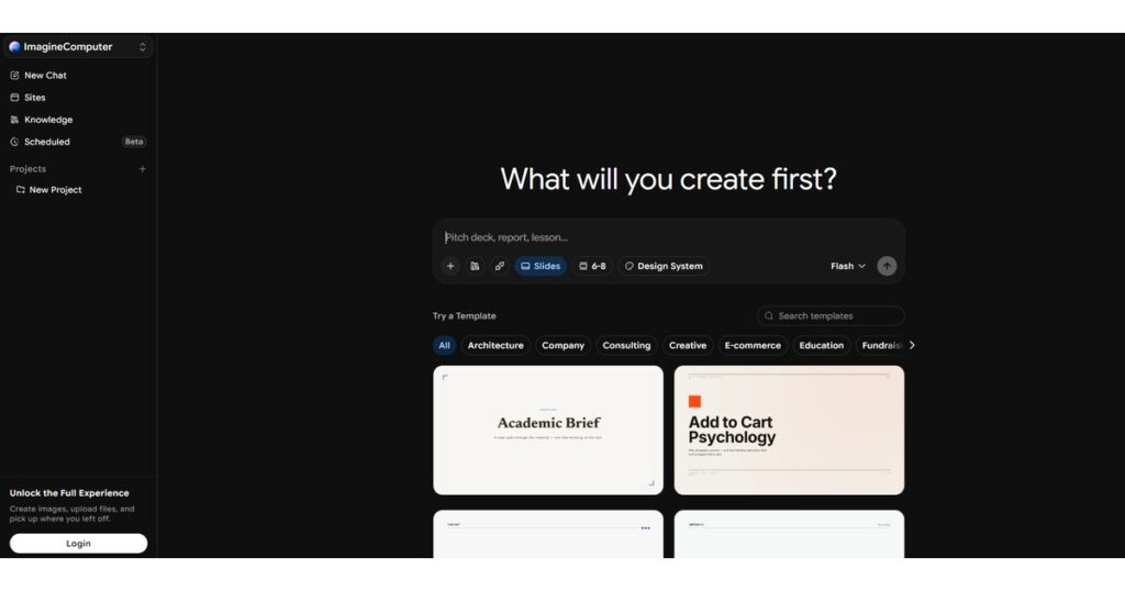 SlidesGo AI presentation maker where a topic is entered to generate free slides