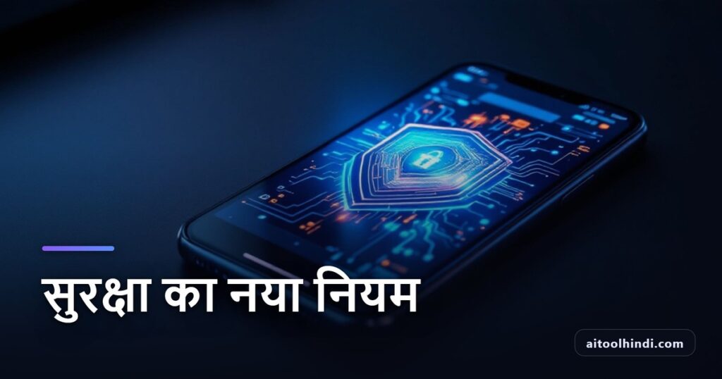 A modern smartphone showing a digital shield to represent the apple security update cycle