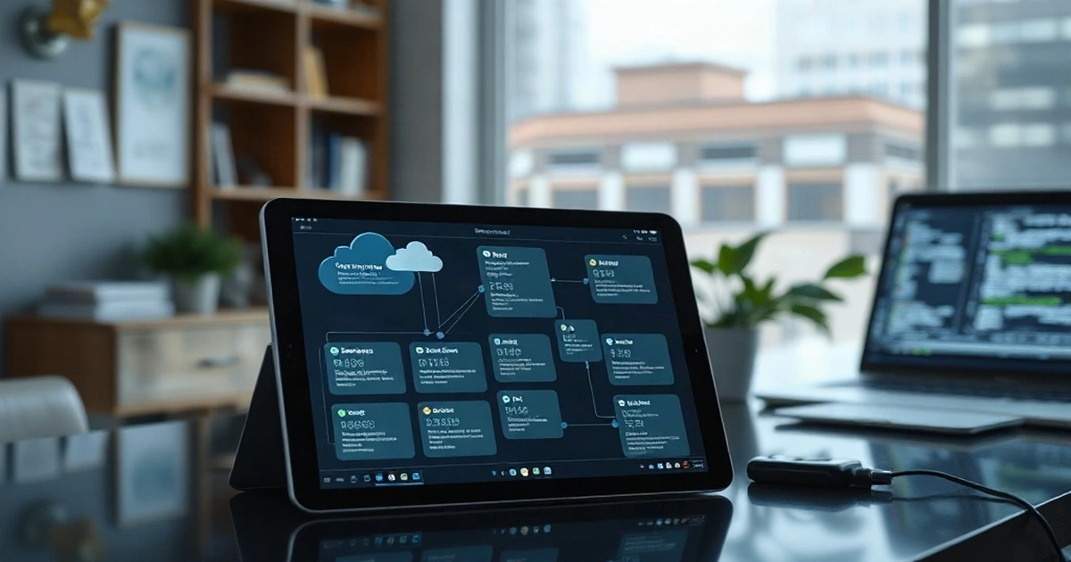 Cloud Infrastructure Architecture Showing AI Automation Pipeline Delivering Services Automatically