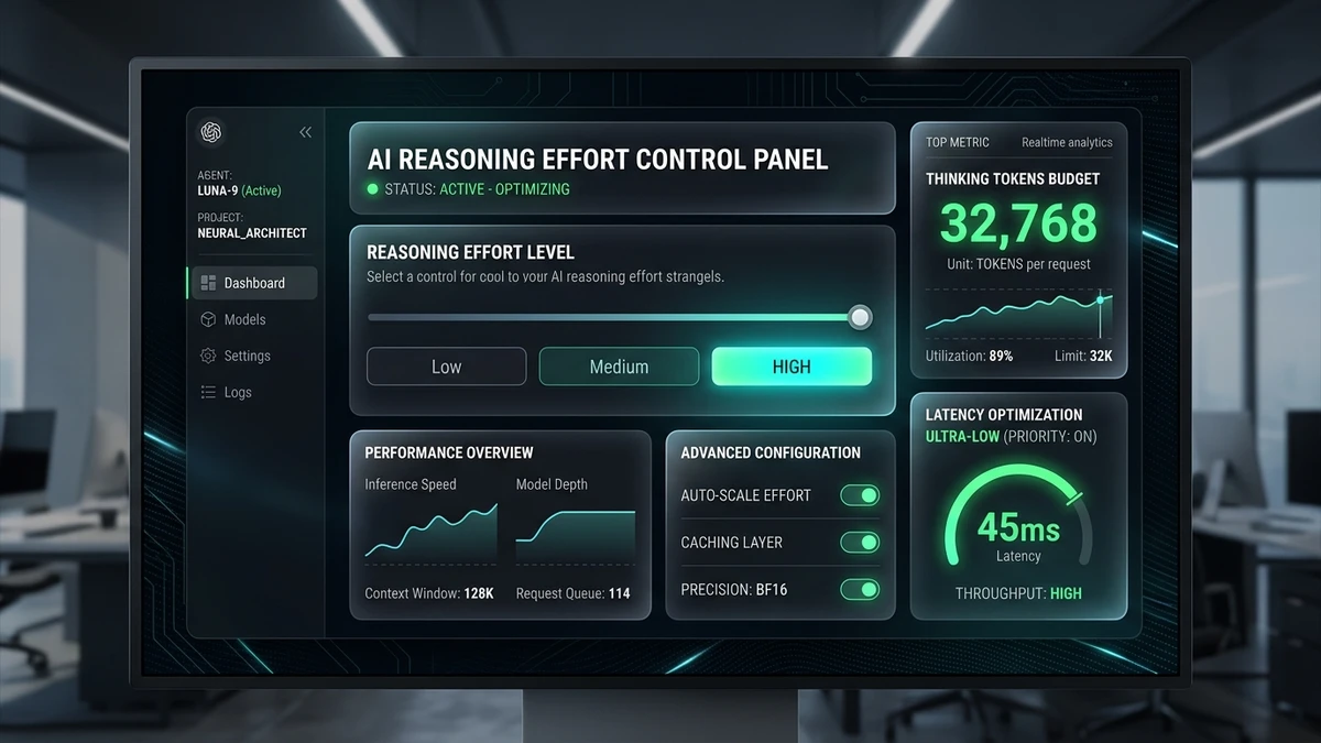 AI reasoning effort sliders and parameter tuning interface for DeepSeek V4.1